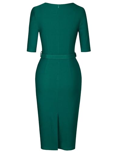 MUXXN Vintage Rockabilly Keyhold Stretchy Party Dress