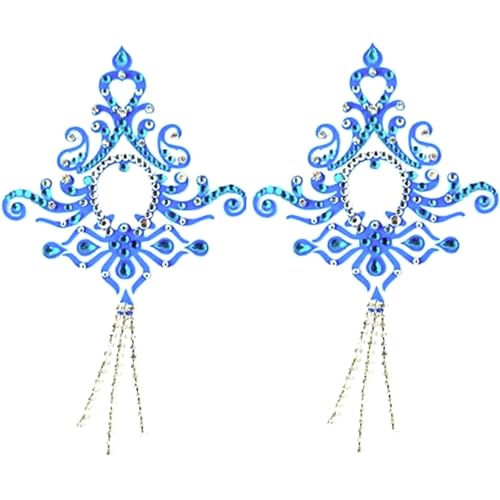 Jasmine Aqua Rhinestone Pasties - Vintage Burlesque Lingerie