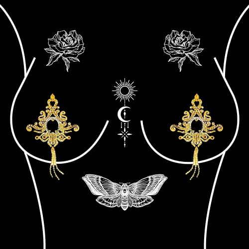 Jasmine Aqua Rhinestone Pasties - Vintage Burlesque Lingerie