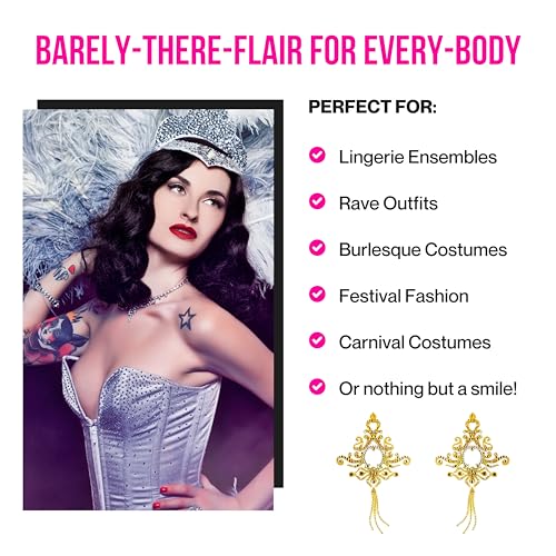 Jasmine Aqua Rhinestone Pasties - Vintage Burlesque Lingerie