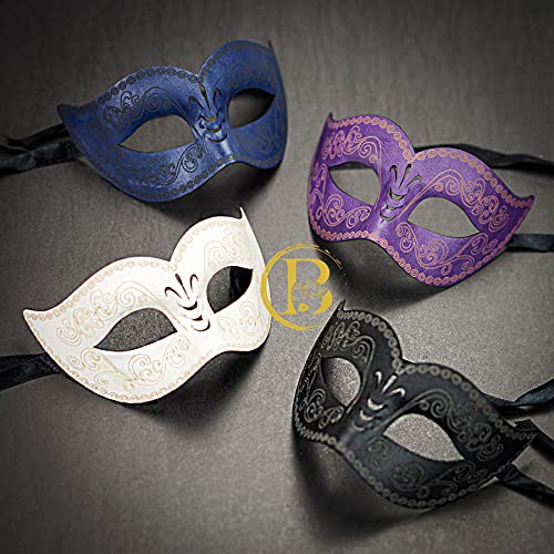 Black Leather Masquerade Mask for Men - Halloween, Cosplay
