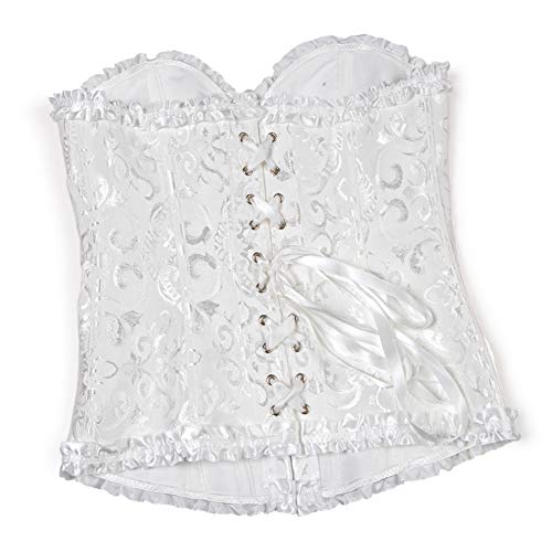 Lace Up Boned Overbust Corset - Vintage Women's Attire