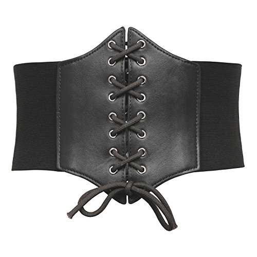 GRACE KARIN Vintage Black Elastic Corset Waist Cincher
