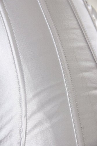 Vintage White Satin Waist Cincher Bustier