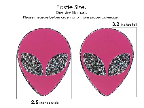 Dark Pink Alien Breast Pasties - Festival Rave Costume