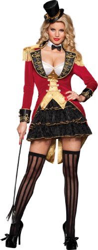 Vintage Big Top Tease Burlesque Costume, Red/Black/Gold, XL