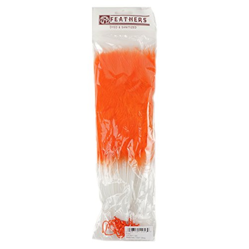Orange Marabou Feather Vintage Hand Fan Burlesque Showgirl