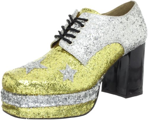 Silver/Gold Glitter Men's Retro Oxford Shoes