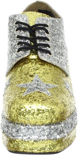 Silver/Gold Glitter Men's Retro Oxford Shoes