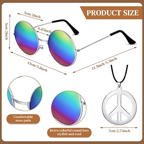 Hippie Costume Set: 3-Piece Rainbow Leopard Outfit