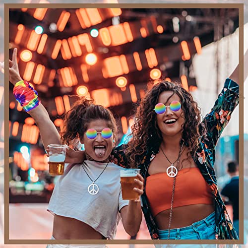 Hippie Costume Set: 3-Piece Rainbow Leopard Outfit