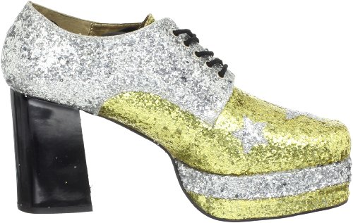 Silver/Gold Glitter Men's Retro Oxford Shoes