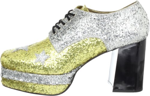 Silver/Gold Glitter Men's Retro Oxford Shoes