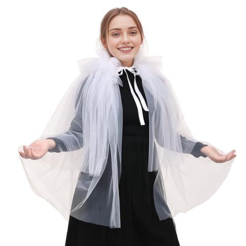 Tulle Ruffle Collar for Pierrot Circus, Vintage Styles