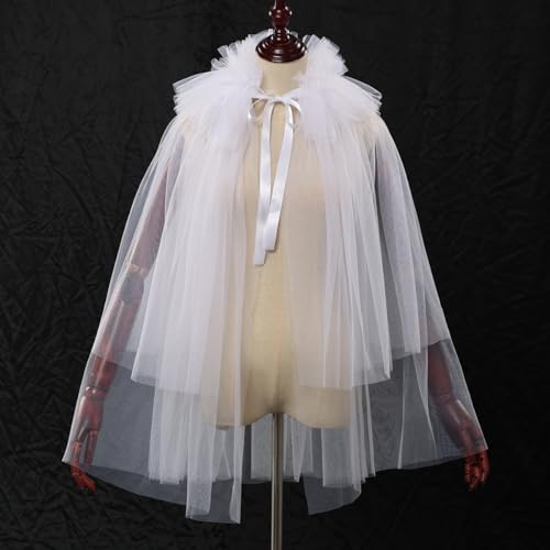 Tulle Ruffle Collar for Pierrot Circus, Vintage Styles
