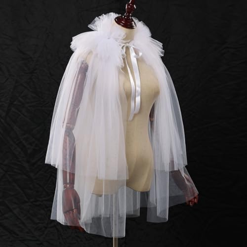 Tulle Ruffle Collar for Pierrot Circus, Vintage Styles