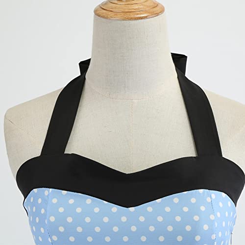 Rockabilly Swing Dress - Light Blue S