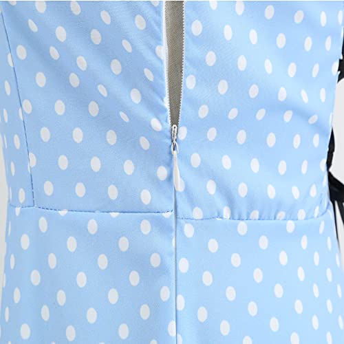 Rockabilly Swing Dress - Light Blue S