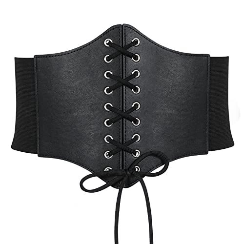 VONMELLI Lace Up Corset Belt Retro Wide Waist