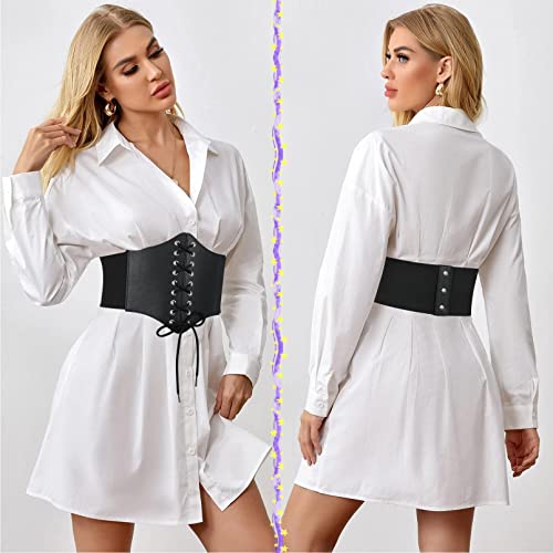 VONMELLI Lace Up Corset Belt Retro Wide Waist