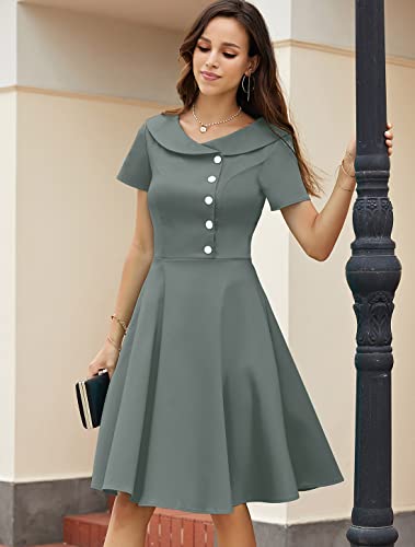 Vintage 1950s Audrey Hepburn Cocktail Swing Dress