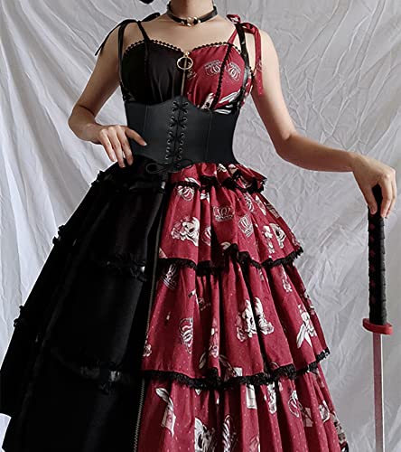 Black Renaissance Corset Belt Gothic Pirate Medieval Plus Size