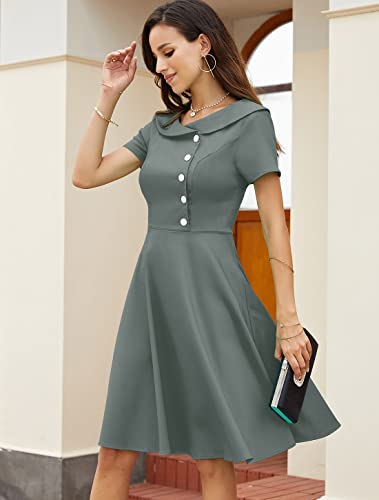 Vintage 1950s Audrey Hepburn Cocktail Swing Dress