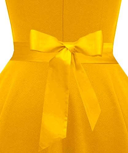 Girstunm Women's Vintage Tea Party Dress with Pockets