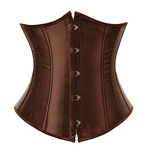 Vintage Satin Underbust Corset Bustier Waist Trainer