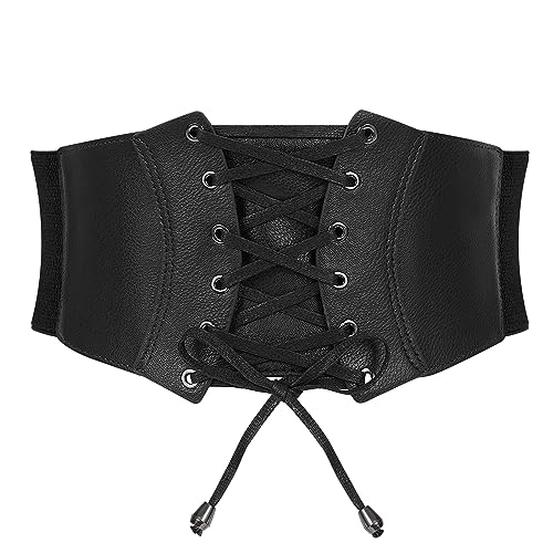 Vintage Lace-up Waspie Waist Belt for Women's Dresses