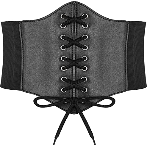 Vintage Leather Corset Belt for Women - Pirate Costume
