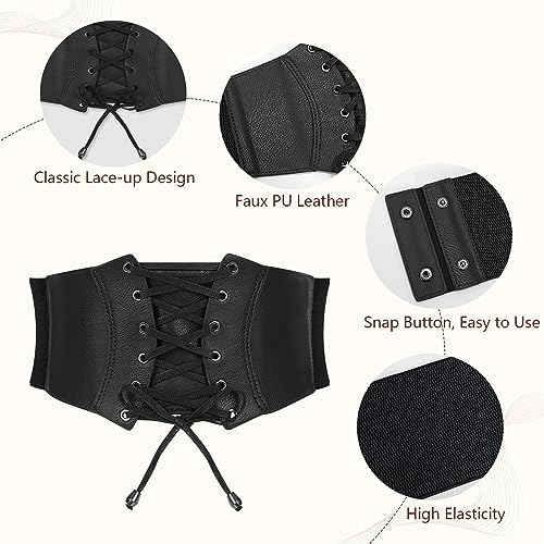 Vintage Lace-up Waspie Waist Belt for Women's Dresses