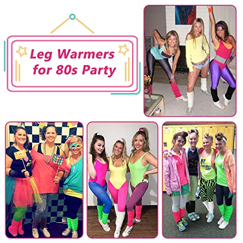 Neon Knit Legwarmers for 80s Dance Party
