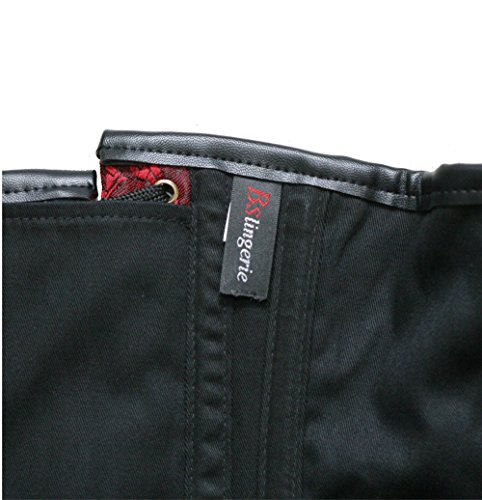 Retro Gothic Heavy Duty Underbust Corset, Red (Size L)