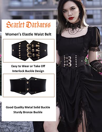 Scarlet Darkness Renaissance Wide Waist Belt Gothic Corset