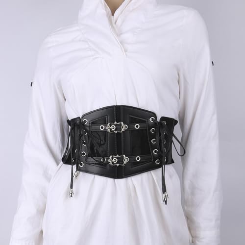 Retro Faux Leather Lace-up Underbust Corset Belt Women