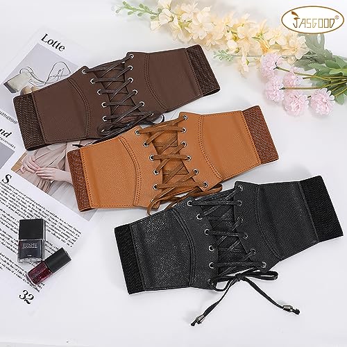 Vintage Lace-up Waspie Waist Belt for Women's Dresses