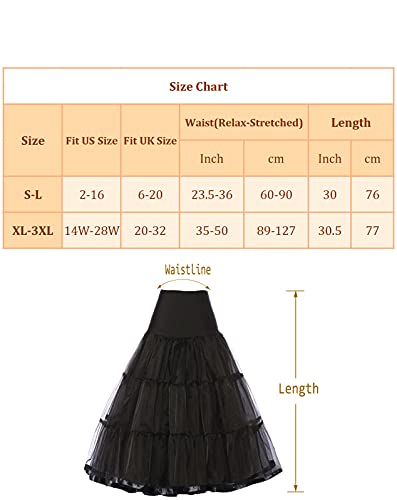 Vintage Black Tea Length Petticoat Dress Slip