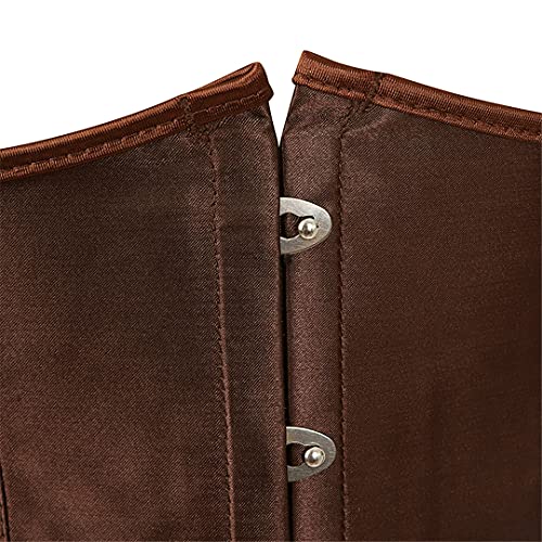 Kranchungel Vintage Underbust Corset Bustier Waist Cincher Brown