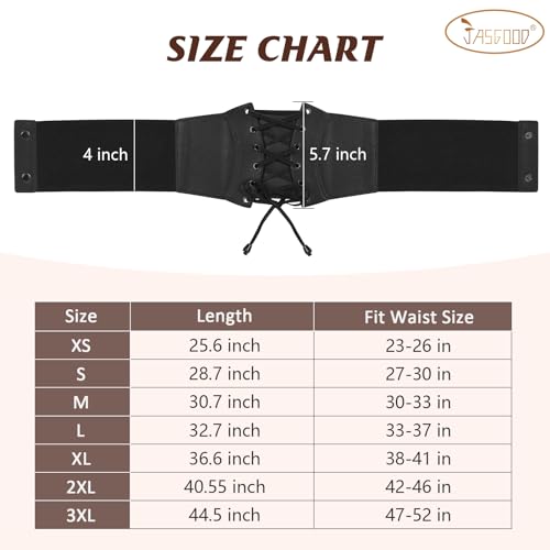 Vintage Lace-up Waspie Waist Belt for Women's Dresses