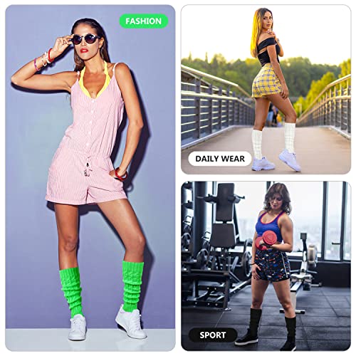 Neon Knit Legwarmers for 80s Dance Party
