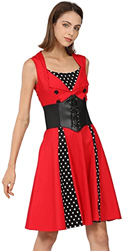 Vintage Leather Corset Belt for Women - Pirate Costume