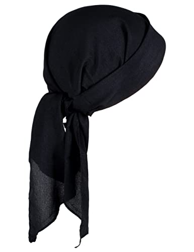 Vintage Pirate Scarf, Belt & Headband Set - Black