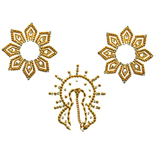 Gold Star Vajazzle Nipple & Breast Stick-On Pasties