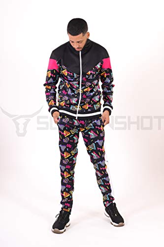 Retro Print Streetwear Jacket for Men