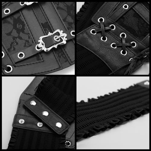 Retro Faux Leather Lace-up Underbust Corset Belt Women