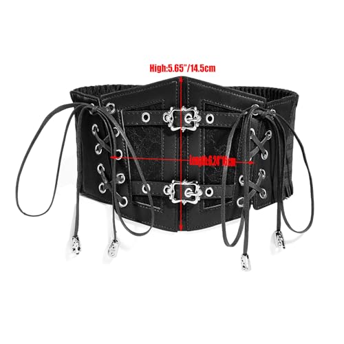 Retro Faux Leather Lace-up Underbust Corset Belt Women