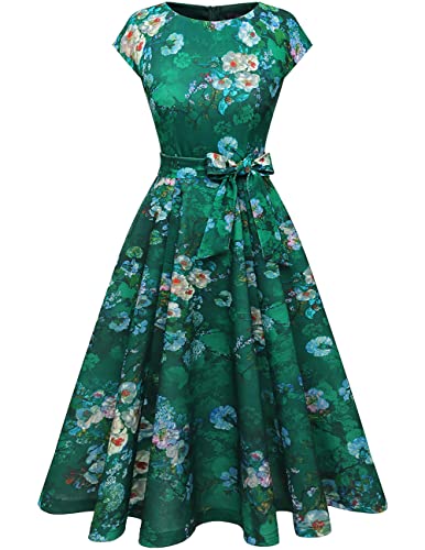 Vintage Tea Dress Modest Bridesmaid Wedding Floral Cocktail