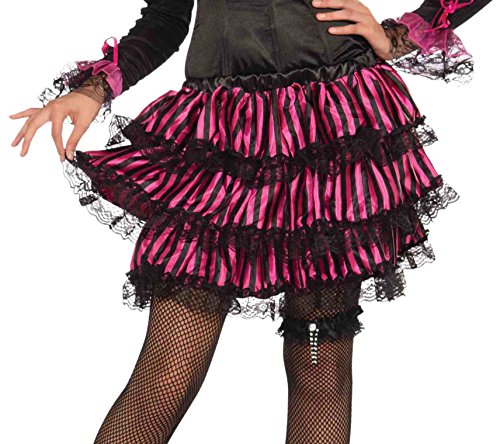 Pink/Black Burlesque Skirt for Women - One Size