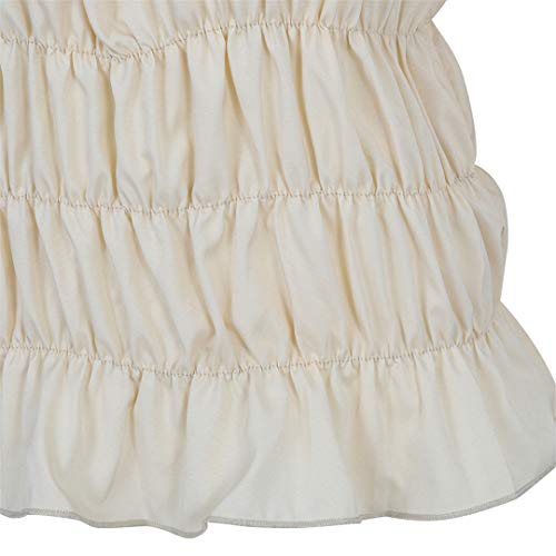 Renaissance Smocked Off Shoulder Victorian Pirate Blouse Beige